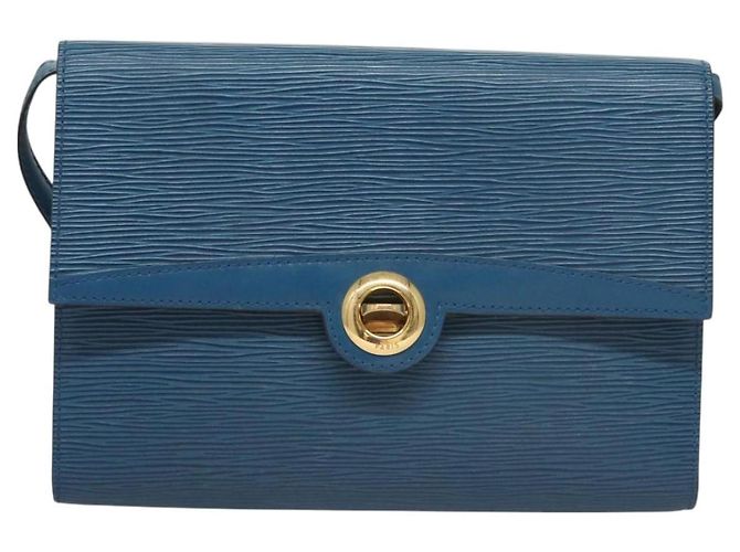 LOUIS VUITTON Epi Pochette Arche Bolsa de Ombro Azul M52575 LV Auth BA3634 - vista 13