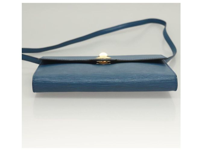 LOUIS VUITTON Epi Pochette Arche Bolsa de Ombro Azul M52575 LV Auth BA3634 - vista 5