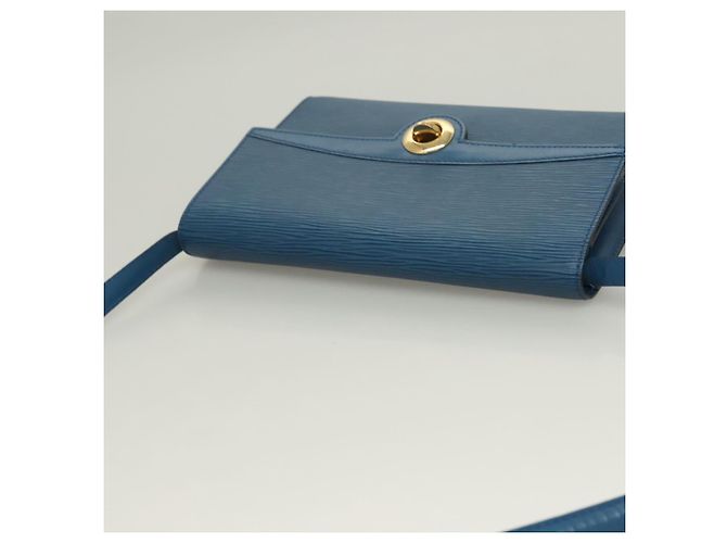 LOUIS VUITTON Epi Pochette Arche Bolsa de Ombro Azul M52575 LV Auth BA3634 - vista 6