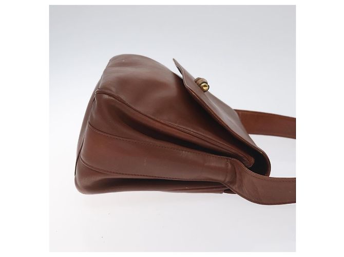 Borsa a Spalla Gucci Bamboo in Pelle Marrone Oro 001 14 1571 Auth fm4767 D'oro - vista 3