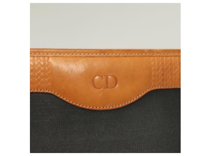 Borsa a mano Christian Dior in PVC nero e oro Auth ti3240 D'oro - vista 10