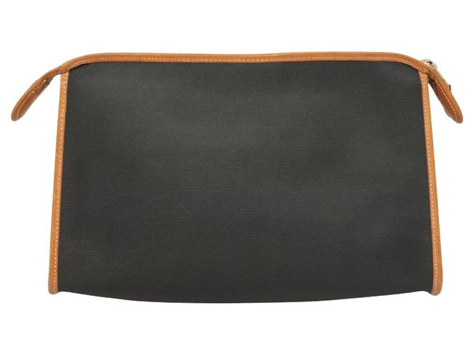 Borsa a mano Christian Dior in PVC nero e oro Auth ti3240 D'oro - vista 2