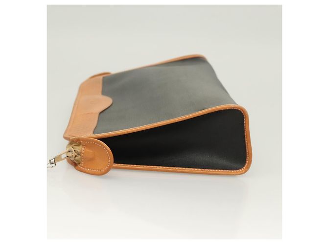 Borsa a mano Christian Dior in PVC nero e oro Auth ti3240 D'oro - vista 5