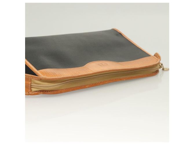 Borsa a mano Christian Dior in PVC nero e oro Auth ti3240 D'oro - vista 6