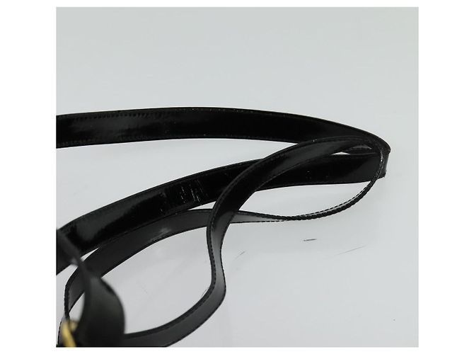 Zaino Salvatore Ferragamo in tela verniciata nera e oro Auth BA3113 - vista 8