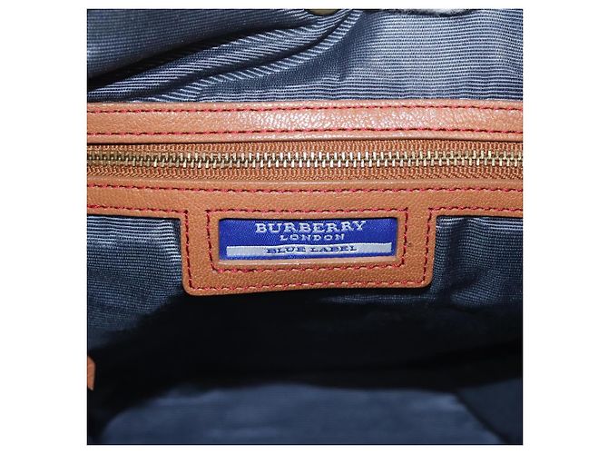 Borsa Tote Burberry Blue Label Pile Beige Auth ti3259 - vista 10