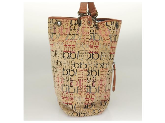 Borsa Tote Burberry Blue Label Pile Beige Auth ti3259 - vista 4