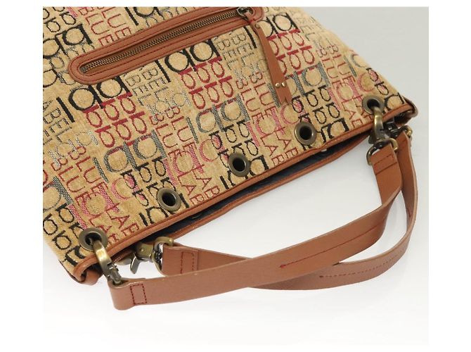 Borsa Tote Burberry Blue Label Pile Beige Auth ti3259 - vista 6
