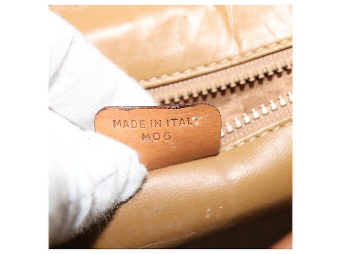 Céline Borsa a spalla in tela Macadam CELINE beige Auth BA3577 - vista 12