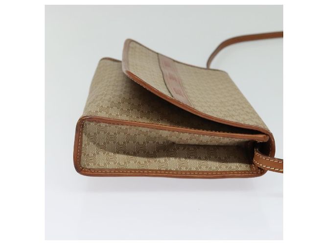 Céline Borsa a spalla in tela Macadam CELINE beige Auth BA3577 - vista 4