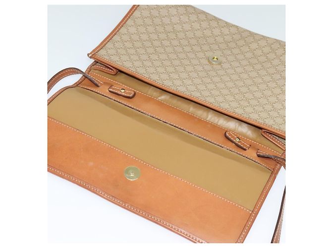 Céline Borsa a spalla in tela Macadam CELINE beige Auth BA3577 - vista 9