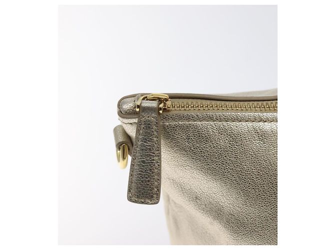 Borsa a mano in pelle Salvatore Ferragamo Champagne Oro Auth bs27089 D'oro - vista 10