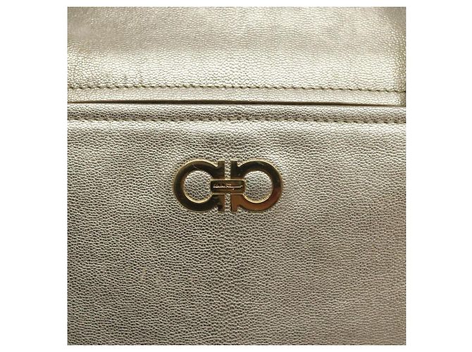 Borsa a mano in pelle Salvatore Ferragamo Champagne Oro Auth bs27089 D'oro - vista 17
