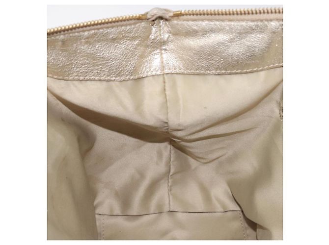 Borsa a mano in pelle Salvatore Ferragamo Champagne Oro Auth bs27089 D'oro - vista 19