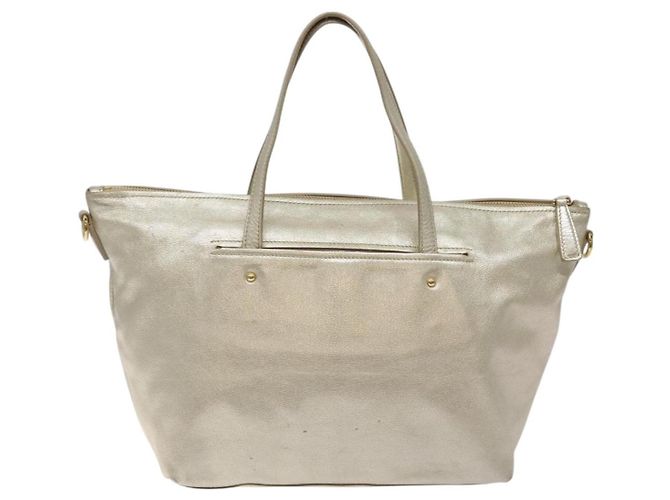 Borsa a mano in pelle Salvatore Ferragamo Champagne Oro Auth bs27089 D'oro - vista 2