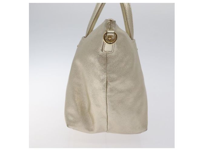 Borsa a mano in pelle Salvatore Ferragamo Champagne Oro Auth bs27089 D'oro - vista 4