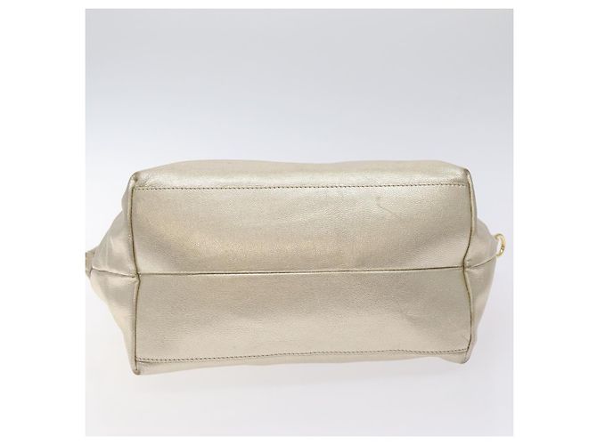Borsa a mano in pelle Salvatore Ferragamo Champagne Oro Auth bs27089 D'oro - vista 5