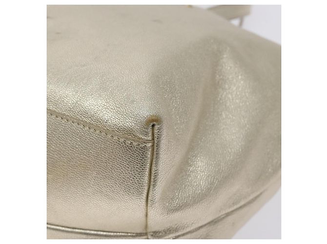 Borsa a mano in pelle Salvatore Ferragamo Champagne Oro Auth bs27089 D'oro - vista 9