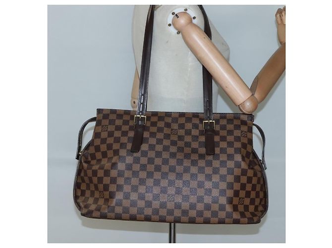 LOUIS VUITTON Borsa Tote Chelsea Damier Ebene N51119 LV Auth BA3637 - vista 23