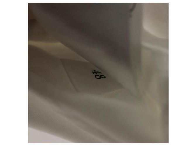 Camiseta de manga larga de algodón blanca MARINE SERRE Auth ym056M Blanco - vista 10