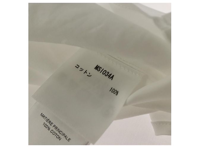 Camiseta de manga larga de algodón blanca MARINE SERRE Auth ym056M Blanco - vista 11