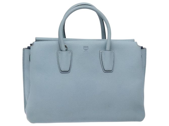 MCM Handtasche aus Leder hellblau silber authentisch BA3318 - Ansicht 13