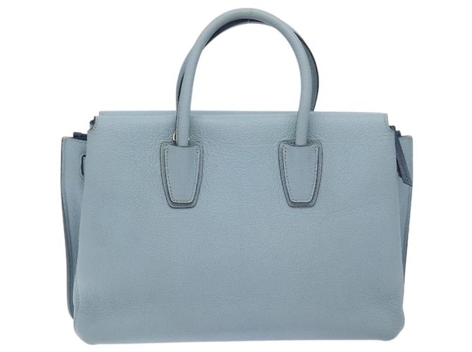 MCM Handtasche aus Leder hellblau silber authentisch BA3318 - Ansicht 2