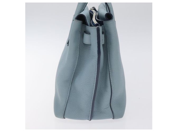 MCM Handtasche aus Leder hellblau silber authentisch BA3318 - Ansicht 4