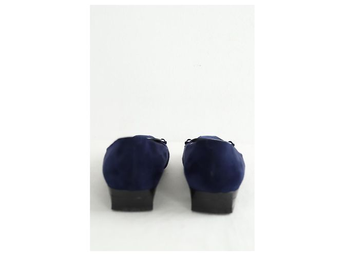 Tod's Marinefarbene Wildleder-Ballerinas - Ansicht 2