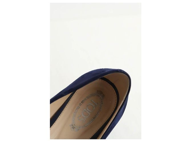 Tod's Marinefarbene Wildleder-Ballerinas - Ansicht 5
