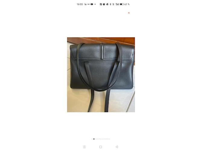 Borsa Céline in pelle nera Nero - vista 2
