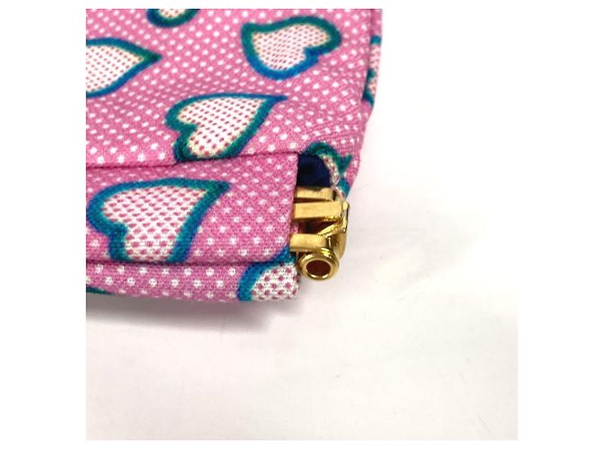 Borsa clutch con logo a cuore Miu Miu Rosa Blu - vista 5