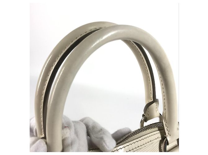 Louis Vuitton Epi Lockit PM Tote Bag Aus weiß - Ansicht 9