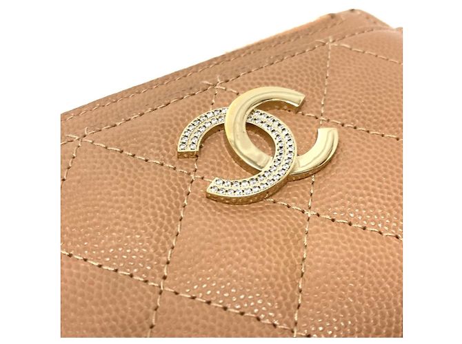 Cartera Matelassé Chanel Coco Mark Beige - vista 5