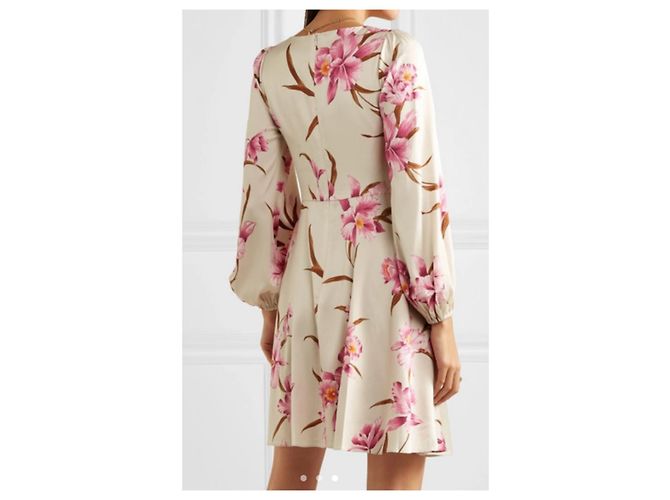 Zimmermann Corsage Knot Floral Kleid Rosa Seide Pink - Ansicht 3