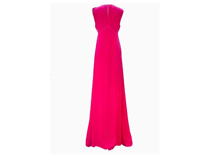 Valentino Vestido de Terciopelo Rosa Brillante - vista 3