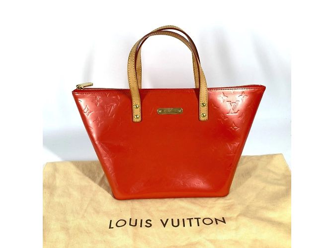 Borsa Louis Vuitton Monogram Vernis Bellevue PM Arancione - vista 16