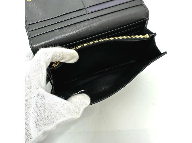 Prada 1M1132 Logo geraffte Geldbörse im Bifold-Format Schwarz - Ansicht 9