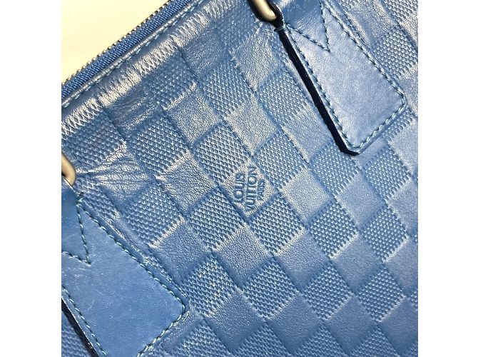 Damier Infini Aktentasche Louis Vuitton Blau - Ansicht 11