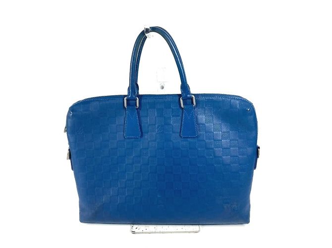 Damier Infini Aktentasche Louis Vuitton Blau - Ansicht 2