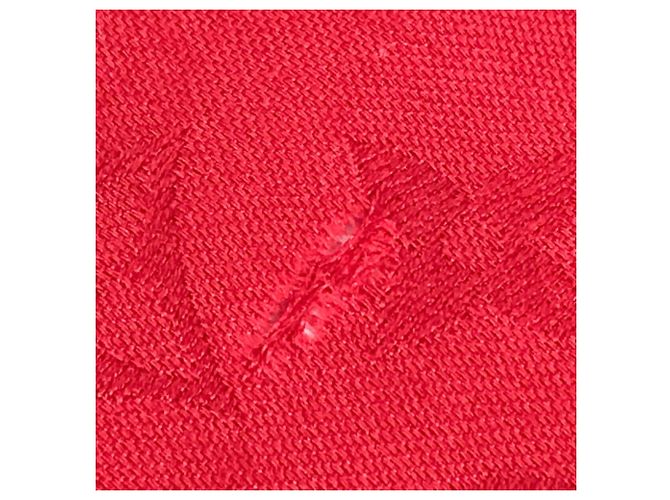 Stola grande accessorio moda monogramma Louis Vuitton Rosso - vista 10