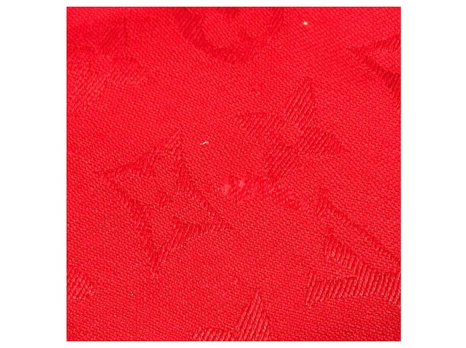 Stola grande accessorio moda monogramma Louis Vuitton Rosso - vista 13