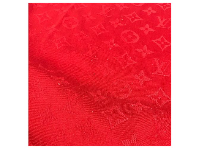 Stola grande accessorio moda monogramma Louis Vuitton Rosso - vista 7