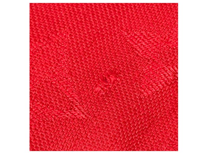 Stola grande accessorio moda monogramma Louis Vuitton Rosso - vista 8