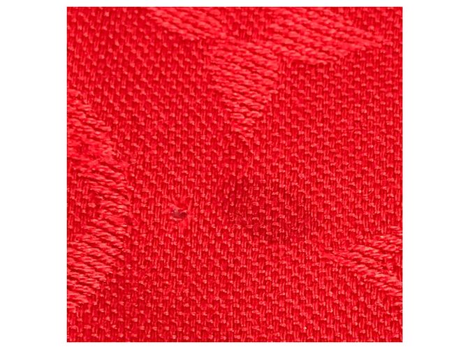 Stola grande accessorio moda monogramma Louis Vuitton Rosso - vista 9