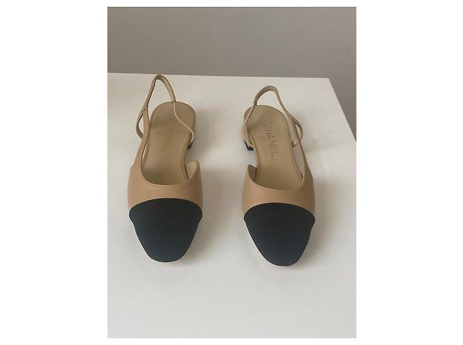 Chanel Slingbacks Beige - vista 4