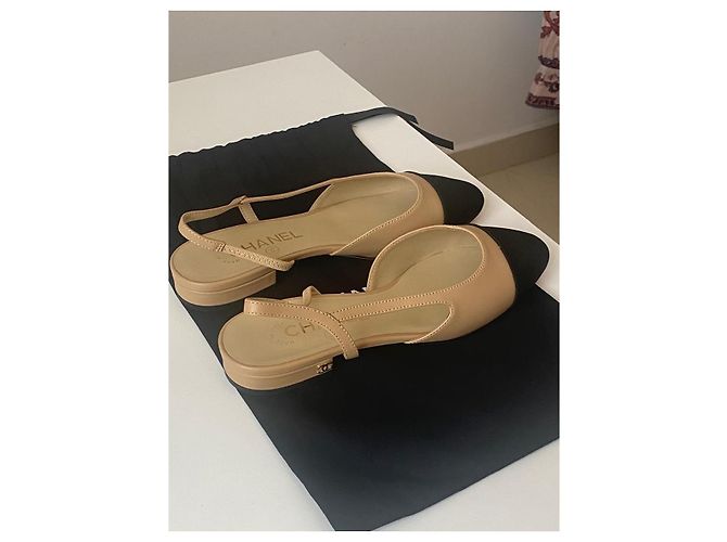 Chanel Slingbacks Beige - vista 5