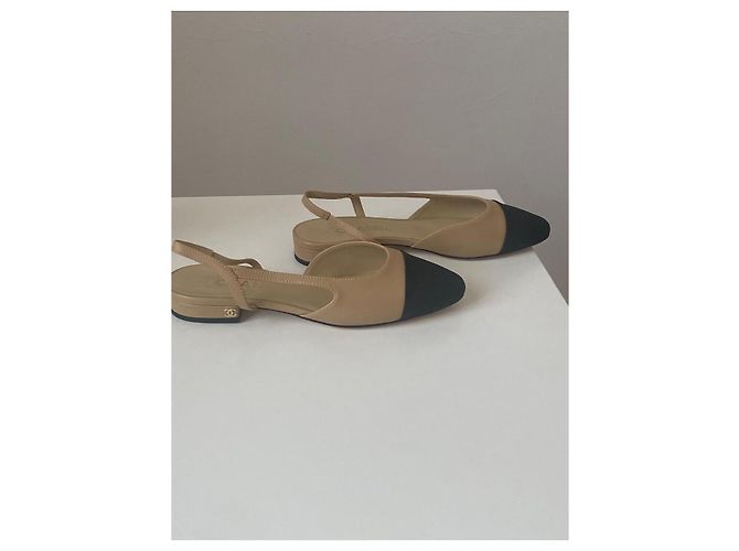 Chanel Slingbacks Beige - vista 8
