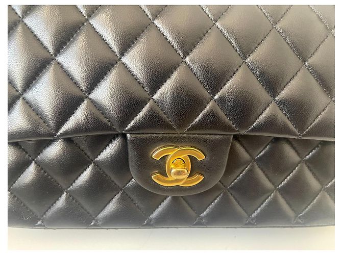 Borsa a mano Chanel 2.55 in pelle d'agnello nera Nero - vista 4