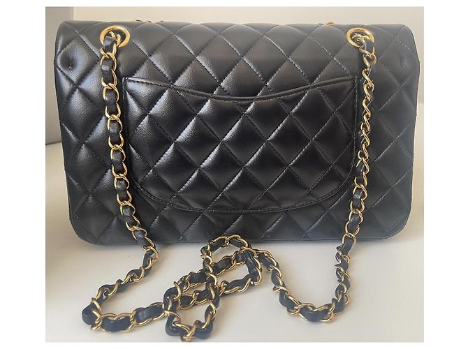 Borsa a mano Chanel 2.55 in pelle d'agnello nera Nero - vista 7